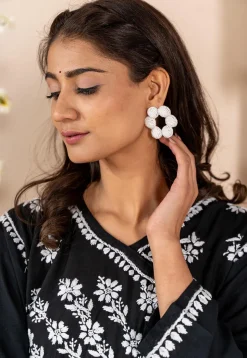 Hand Embroidered Earrings