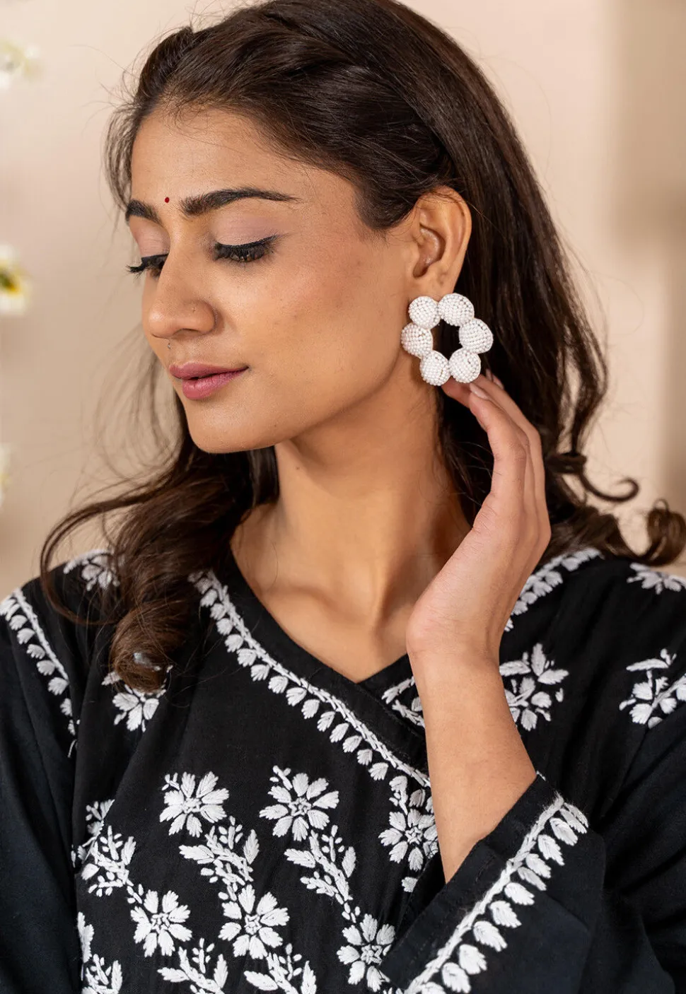 Hand Embroidered Earrings
