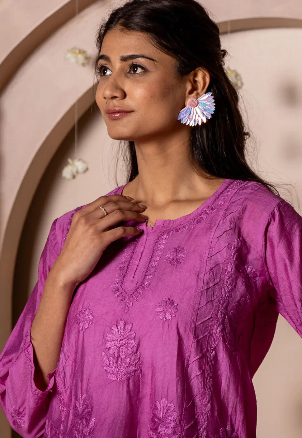 Hand Embroidered Earrings