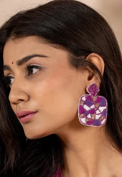 Hand Embroidered Earrings