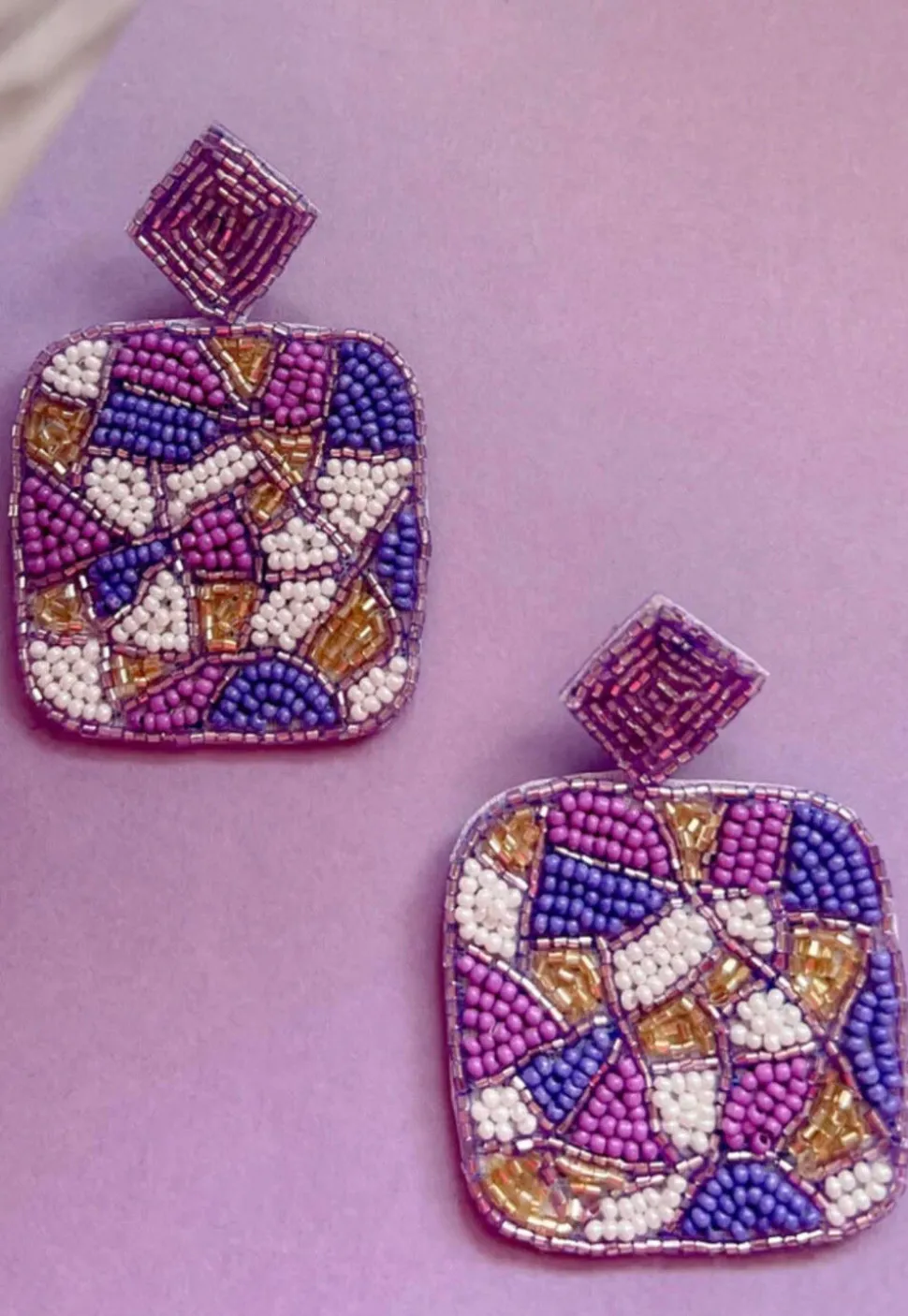 Hand Embroidered Earrings