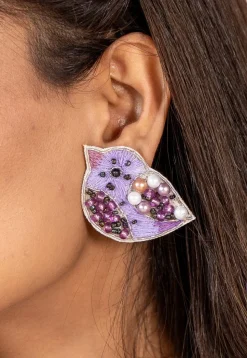 Hand Embroidered Earrings