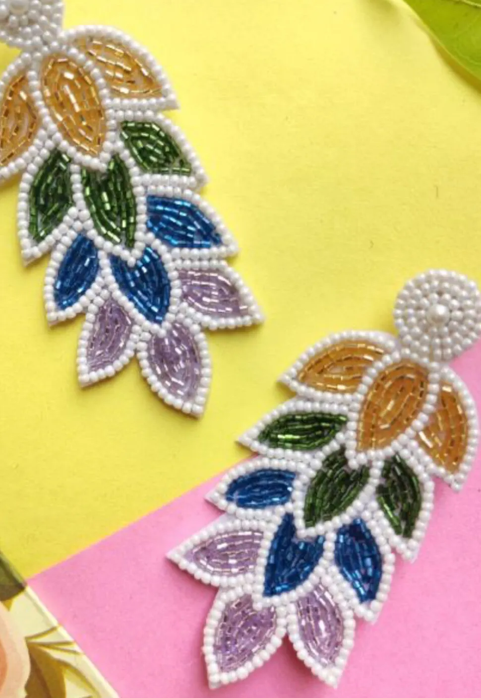 Hand Embroidered Earrings