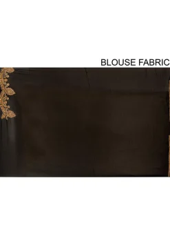 Hand Embroidered Georgette Saree in Black