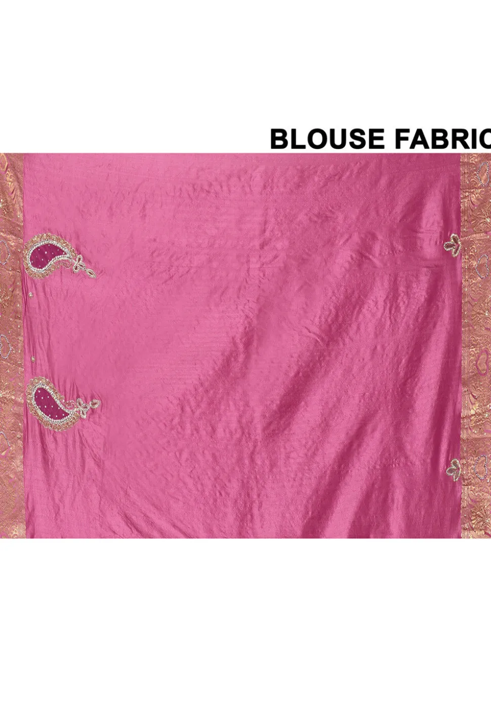 Hand Embroidered Kanchipuram Silk Saree in Pink