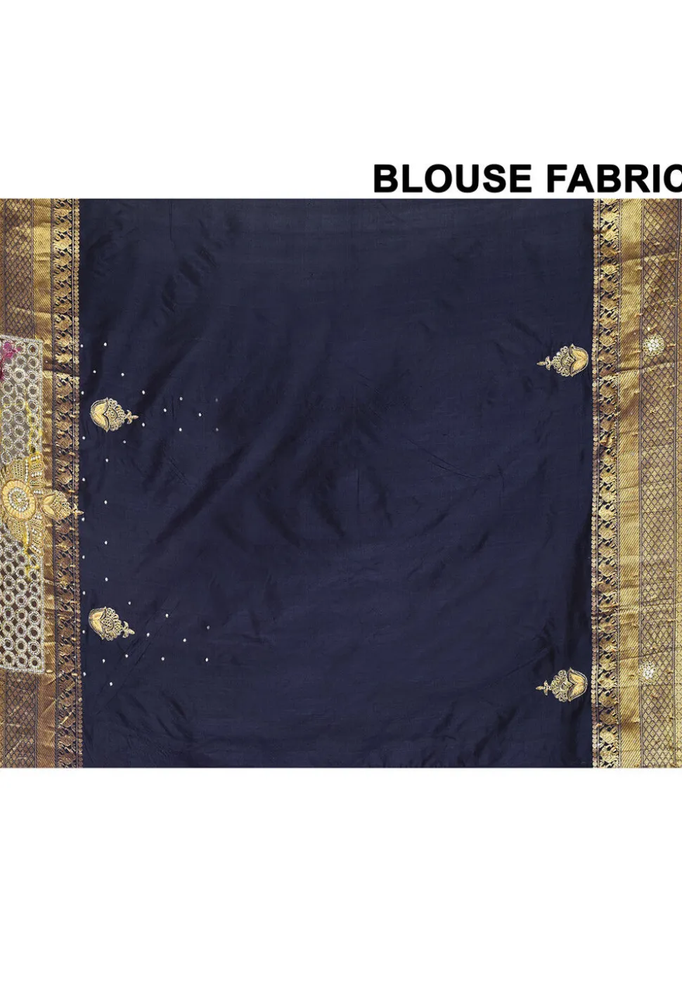 Hand Embroidered Pure Kanchipuram Silk Saree in Cream and Pink