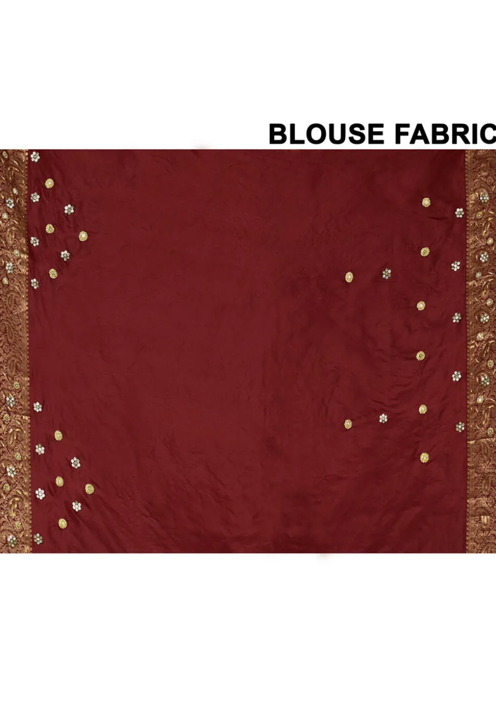 Hand Embroidered Pure Kanchipuram Saree in Orange and Maroon