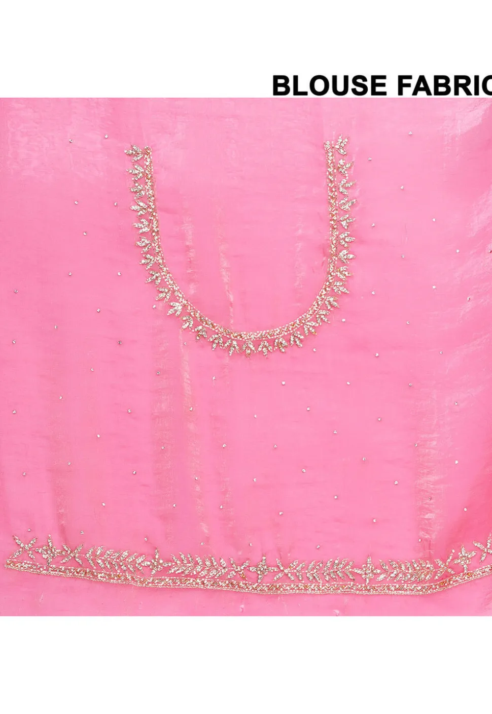 Hand Embroidered Tissue Silk Saree in Pink