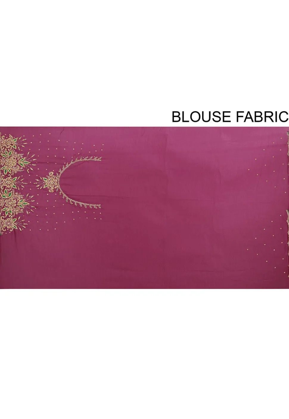 Hand Embroidered Viscose Georgette Saree in Magenta