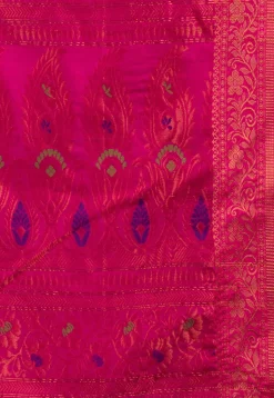 Handloom Art Silk Saree in Purple