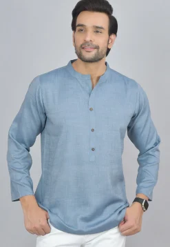 Handloom Cotton Kurta in Blue