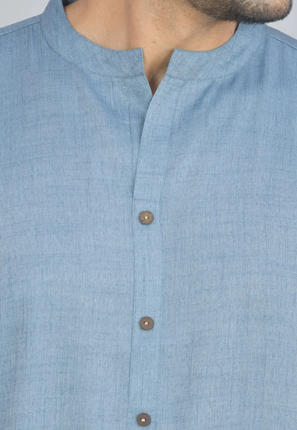 Handloom Cotton Kurta in Blue