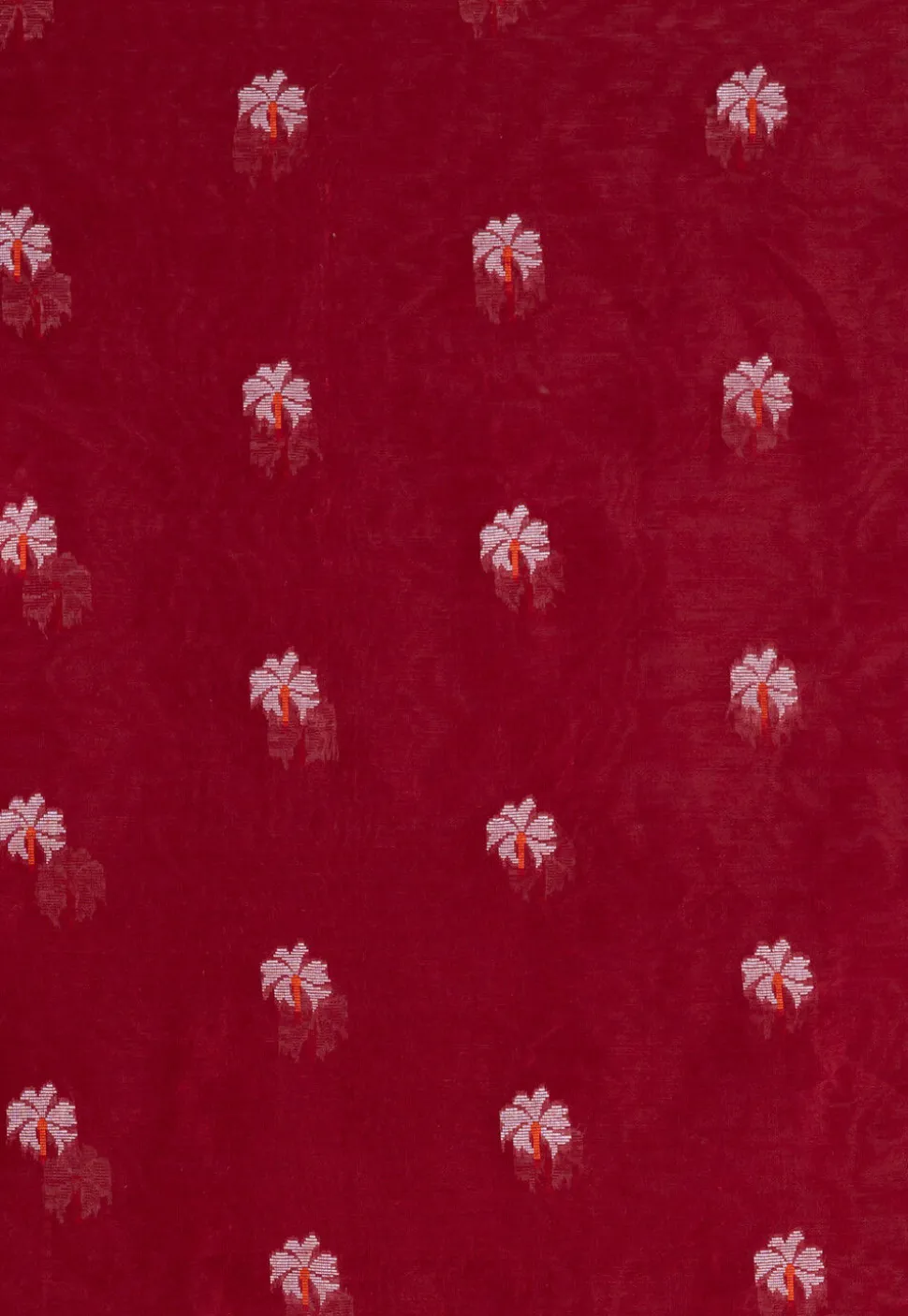 Handloom Cotton Saree in Maroon