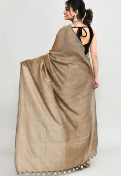 Handloom Cotton Saree in Beige