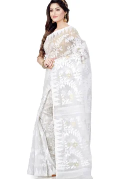 Handloom Cotton Saree in Off White