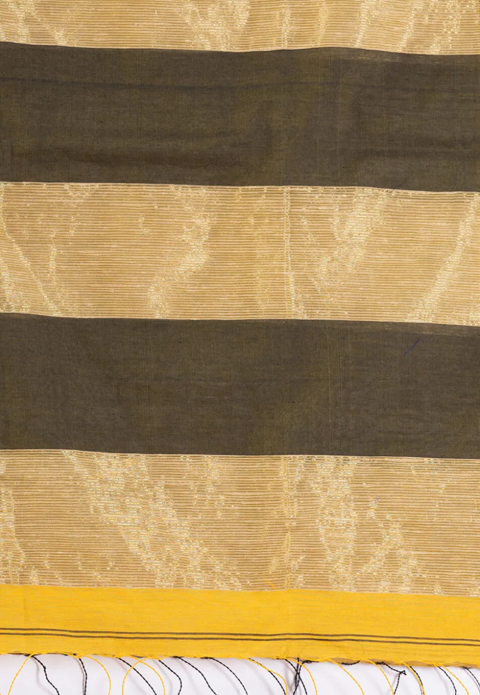 Handloom Cotton Saree in Yellow