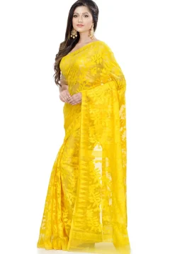 Handloom Cotton Saree in Yellow