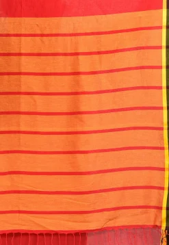 Handloom Cotton Saree in Red