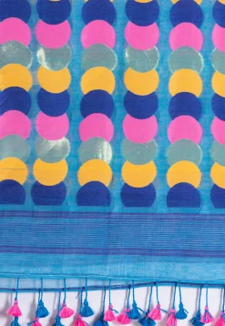 Handloom Cotton Saree in Blue