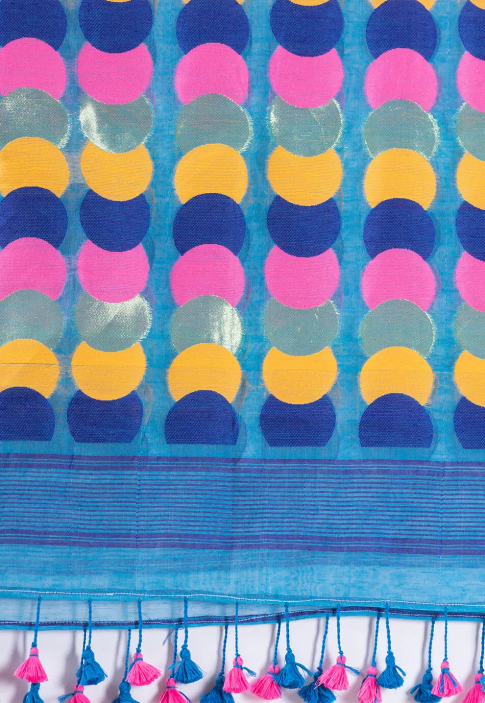Handloom Cotton Saree in Blue