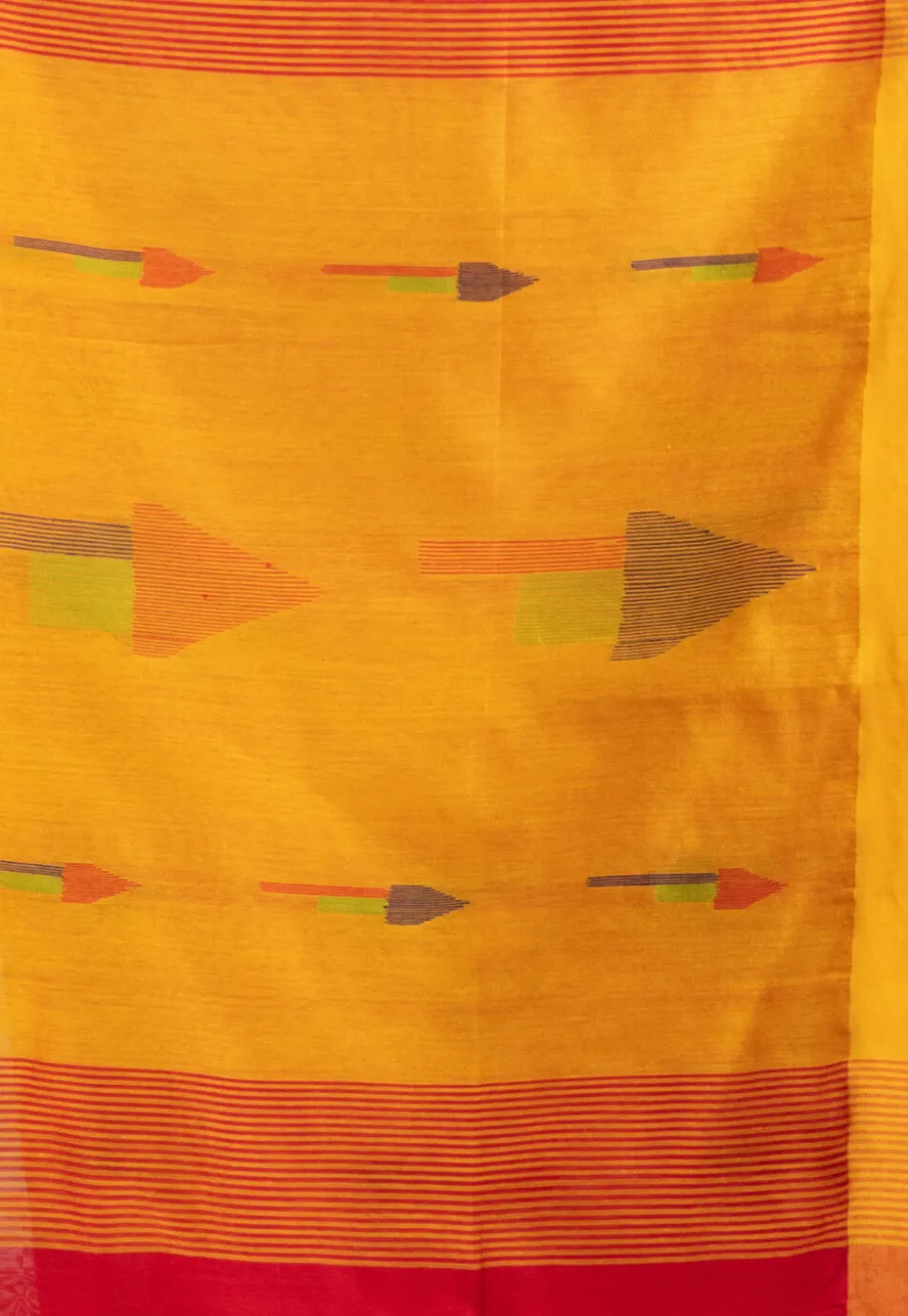 Handloom Cotton Saree in Red