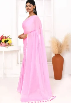 Handloom Cotton Saree in Pink