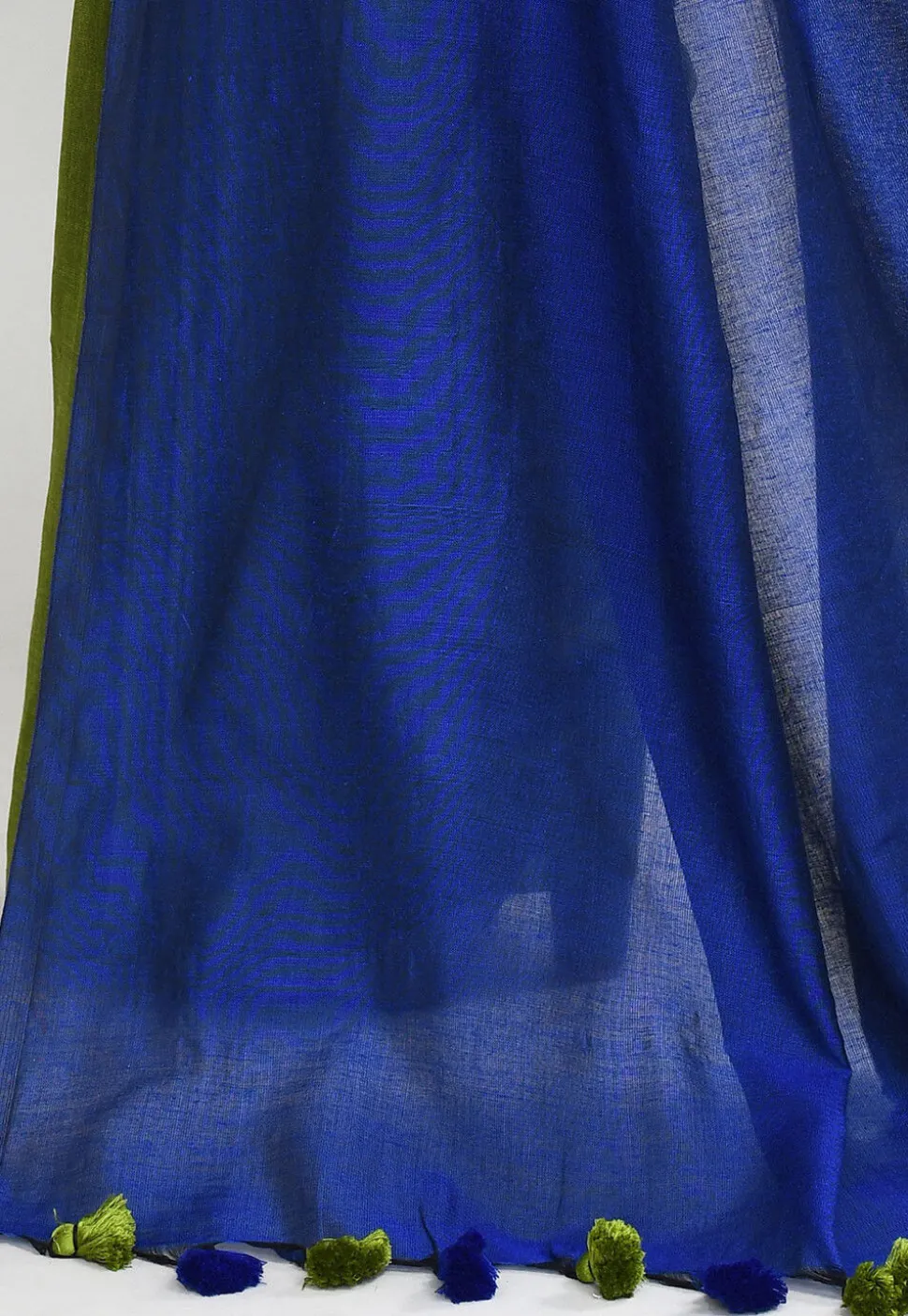 Handloom Cotton Saree in Green