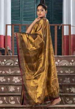 Handloom Cotton Saree in Beige
