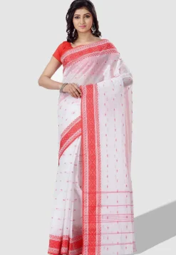 Handloom Cotton Saree in White