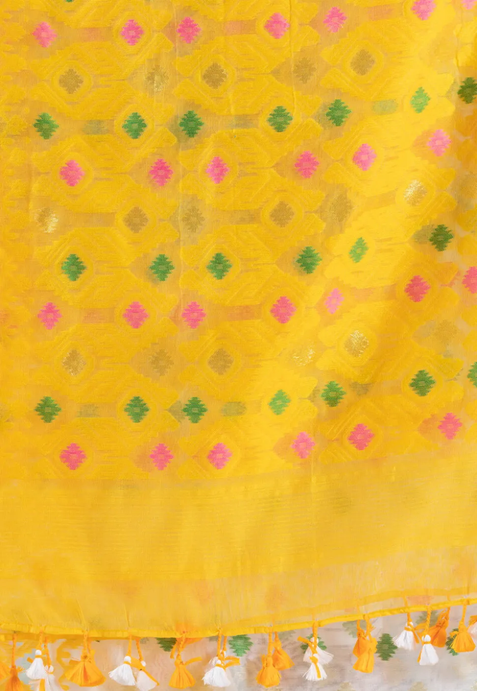 Handloom Cotton Saree in White
