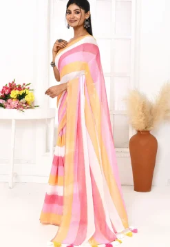 Handloom Cotton Saree in Multicolor