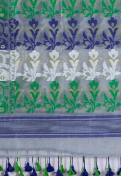 Handloom Cotton Saree in Grey