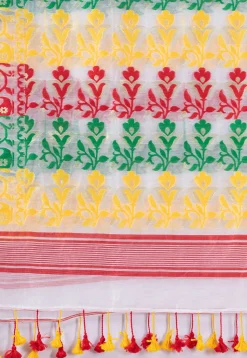 Handloom Cotton Saree in White