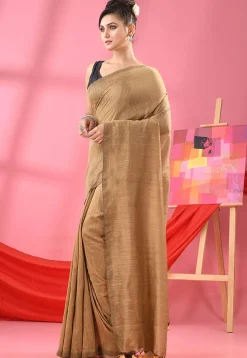 Handloom Cotton Saree in Beige