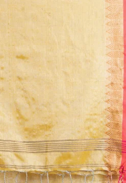 Handloom Cotton Saree in Yellow