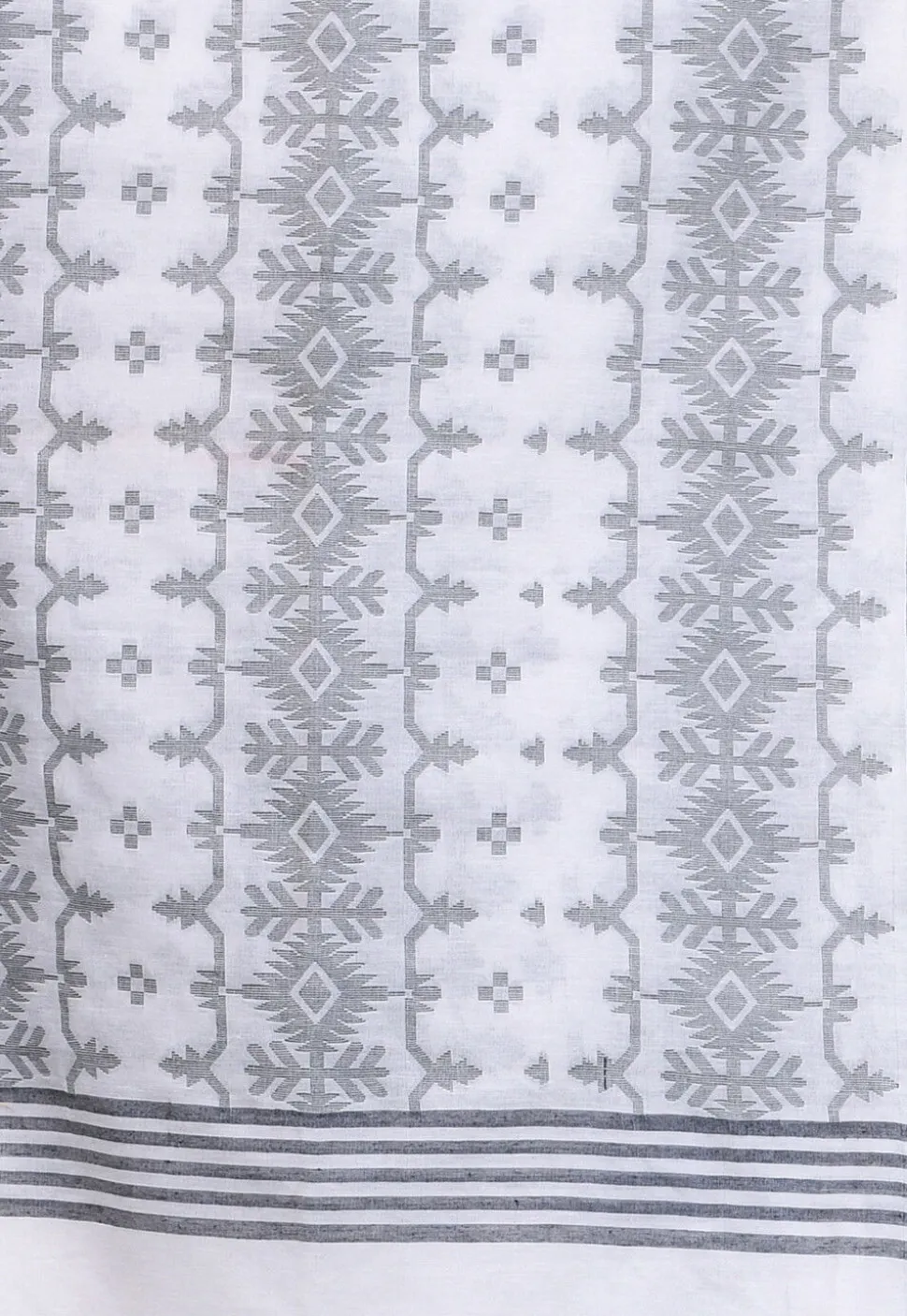 Handloom Cotton Saree in Off White