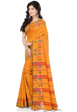Handloom Cotton Silk Saree in Mustard