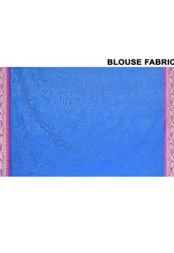 Handloom Cotton Silk Saree in Royal Blue