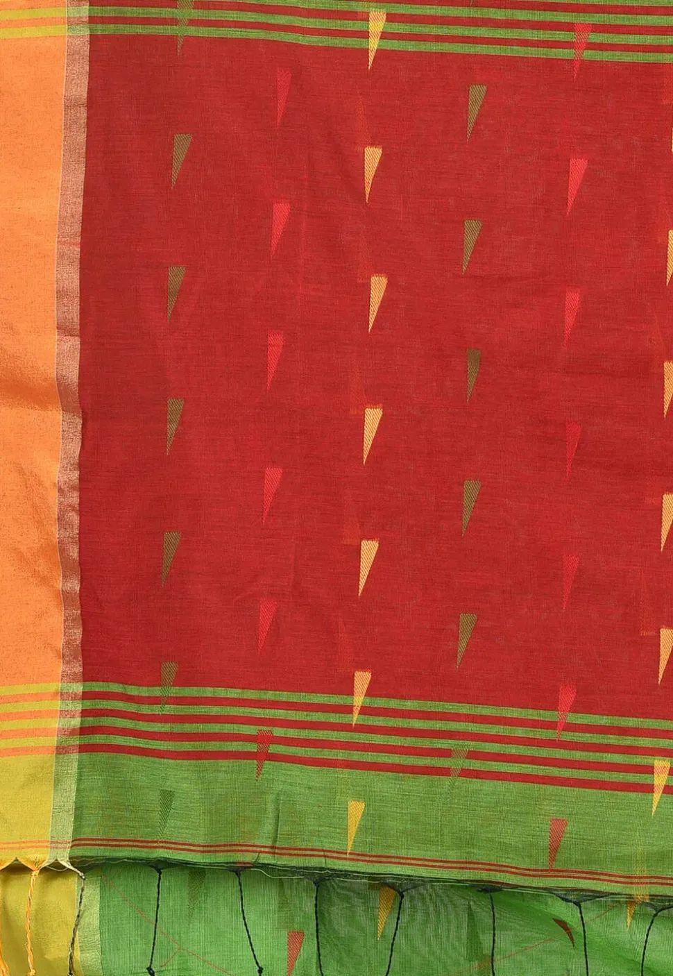 Handloom Cotton Silk Saree in Light Green