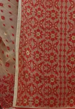 Handloom Cotton Silk Saree in Light Beige