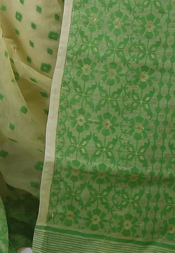 Handloom Cotton Silk Saree in Light Beige