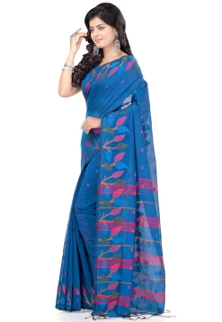 Handloom Cotton Silk Saree in Blue