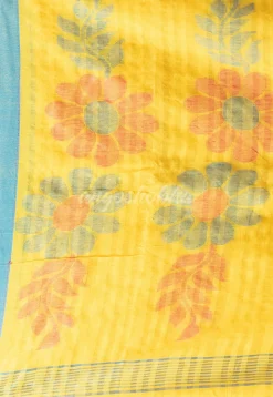 Handloom Ghicha Silk Saree in Yellow