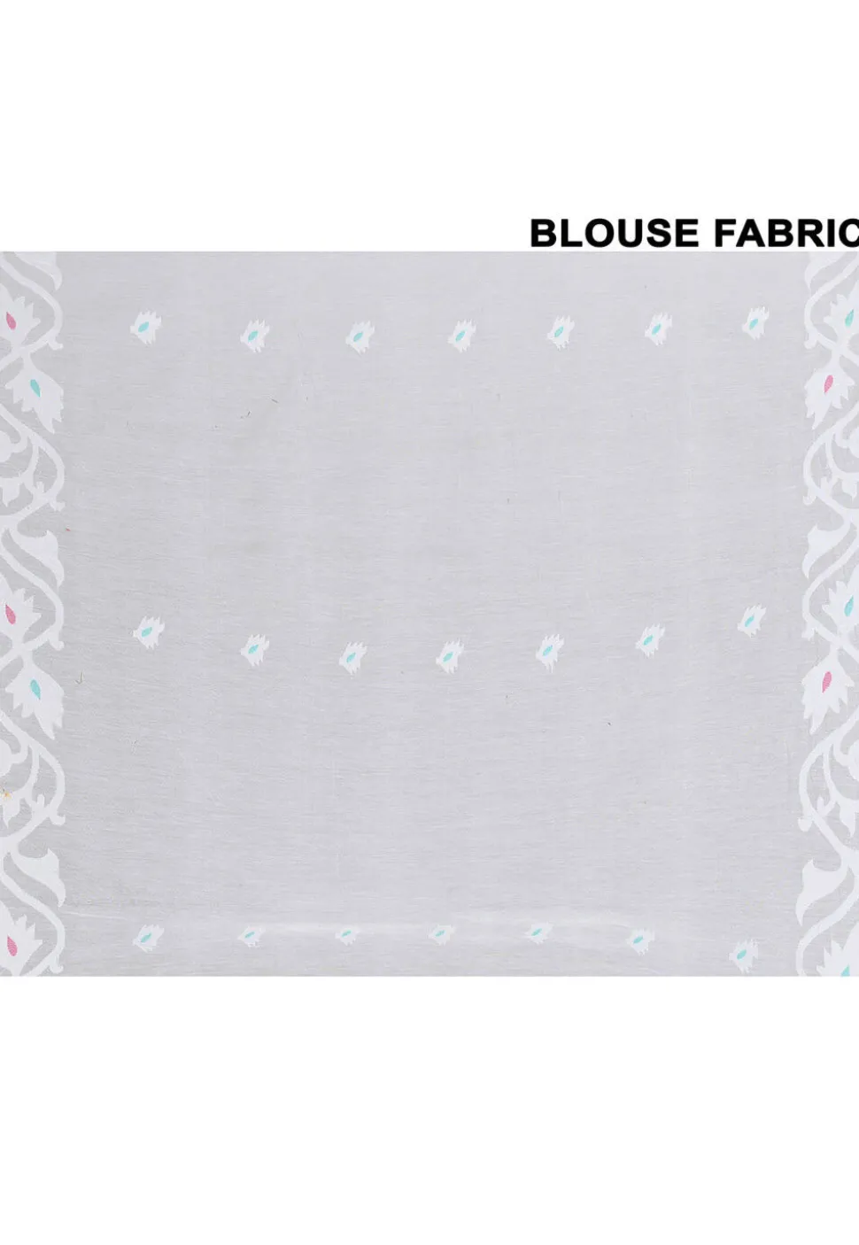 Handloom Jamdani Art Silk Saree in White
