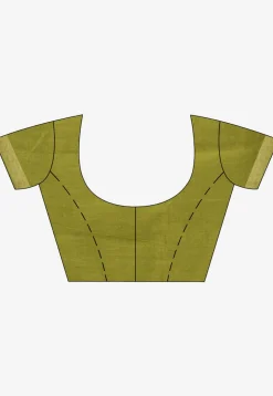 Handloom Jamdani Cotton Saree in Green