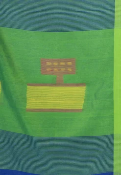 Handloom Jamdani Cotton Saree in Royal Blue