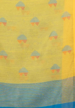 Handloom Jamdani Cotton Saree in Blue