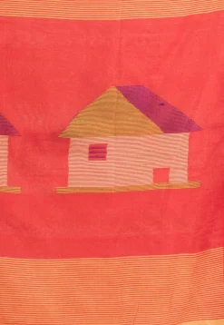 Handloom Jamdani Cotton Saree in Light Yellow