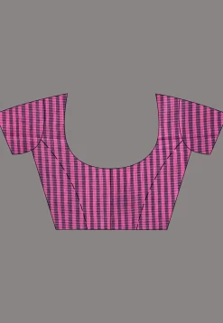 Handloom Jamdani Pure Cotton Saree in Dark Pink