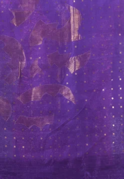 Handloom Jamdani Pure Matka Silk Saree in Purple